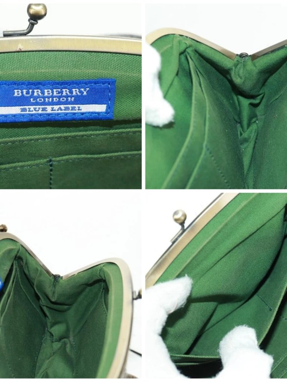 BURBERRY Blue Label Shoulder Bag Tweed Green Auth 168031V - Picture 15 of 16